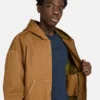 Bomberjacke mit Kapuze aus gewaschenem Duck-Canvas