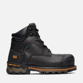Boondock 6-Inch-Arbeitsstiefel für Herren mit Zehenschutzkappe – Schwarz