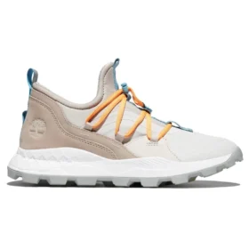 Brooklyn Leder- und Stoff-Oxford-Sneaker „Hellbeiges Mesh“
