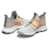 Brooklyn Leder- und Stoff-Oxford-Sneaker „Hellbeiges Mesh“
