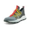 Brooklyn Leder- und Stoff-Oxford-Sneaker „Medium Grey Mesh with Red“