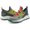 Brooklyn Leder- und Stoff-Oxford-Sneaker „Medium Grey Mesh with Red“