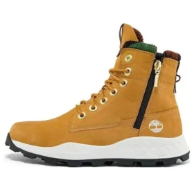 Brooklyn Side Zip Sneaker Wide Fit Stiefel „Weizenfarbenes Nubukleder mit Camouflage“