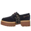 C.F. STEAD Indigo Suede Stone Street Platform Schuhe „Dark Blue Suede“