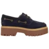 C.F. STEAD Indigo Suede Stone Street Platform Schuhe „Dark Blue Suede“