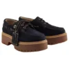 C.F. STEAD Indigo Suede Stone Street Platform Schuhe „Dark Blue Suede“