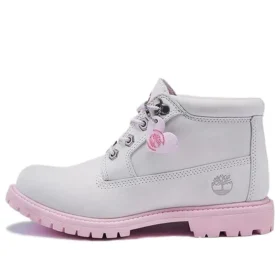 Damen Nellie Chukka Double Wasserdichter Stiefel „Grau-Rosa“