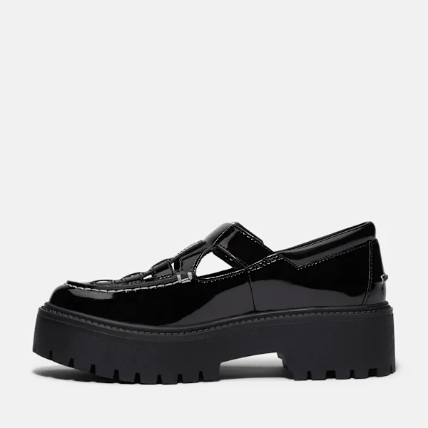 Damen-Plateauschuh „Stone Street“ aus Lackleder mit Schnalle Damen-Plateauschuh „Stone Street“ aus Lackleder mit Schnalle