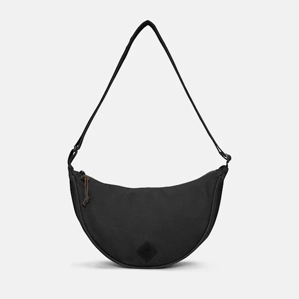 Damen-Umhängetasche aus Canvas und Leder Damen-Umhängetasche aus Canvas und Leder