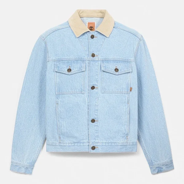 Denimjacke mit Cordkragen Denimjacke mit Cordkragen
