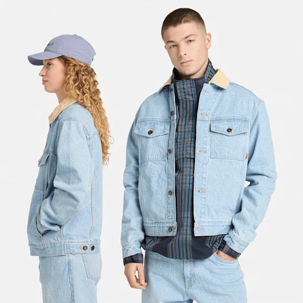 Denimjacke mit Cordkragen Denimjacke mit Cordkragen