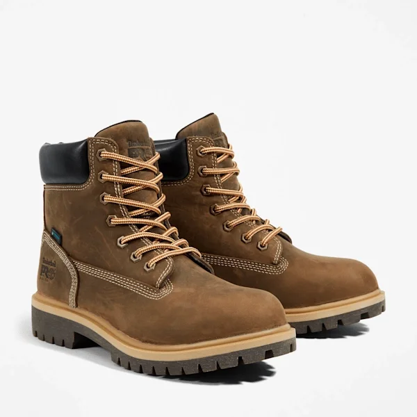 Direkt befestigte Arbeitsstiefel mit Stahlkappe für Damen – Kaffeebraun Direkt befestigte Arbeitsstiefel mit Stahlkappe für Damen – Kaffeebraun