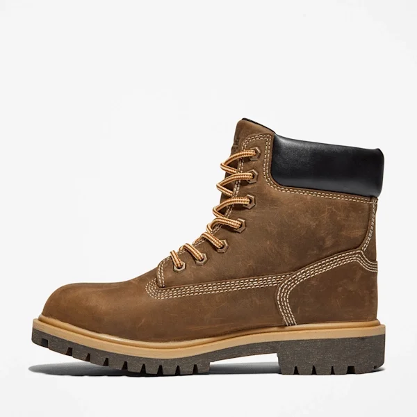 Direkt befestigte Arbeitsstiefel mit Stahlkappe für Damen – Kaffeebraun Direkt befestigte Arbeitsstiefel mit Stahlkappe für Damen – Kaffeebraun