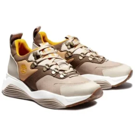 Emerald Bay Mixed-Media Sneakers Braun