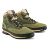 Euro Hiker Leder- und Stoff-Wanderschuh „Dark Green Nubuck“