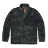 Fleecejacke mit Camouflage-Print „Green Schwarz“