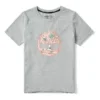 Freizeit-T-Shirt mit Rundhalsausschnitt und Shorts, bedruckt, grau