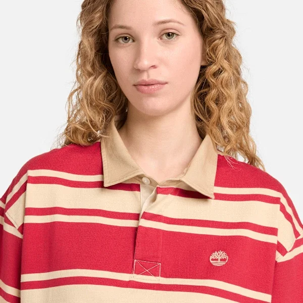 Gestreiftes Kurzarm-Rugby-Poloshirt Gestreiftes Kurzarm-Rugby-Poloshirt