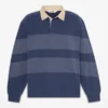 Gestreiftes Langarm-Rugby-Poloshirt Gestreiftes Langarm-Rugby-Poloshirt