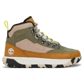 GreenStride Motion 6 Mid Wasserdichter Wanderstiefel aus Stoff und Leder „Olive Green“