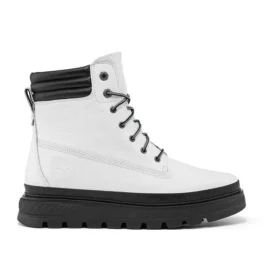 GreenStride Ray City wasserdichter Stiefel mit breiter Passform „Weißes Vollnarbenleder“