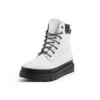 GreenStride Ray City wasserdichter Stiefel mit breiter Passform „Weißes Vollnarbenleder“