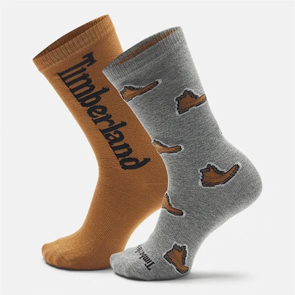 Hampshire 2er-Pack bedruckte Crew-Socken Hampshire 2er-Pack bedruckte Crew-Socken