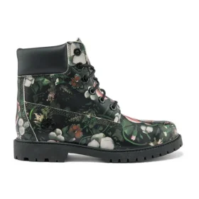 Heritage 6-Inch Boot „Schwarz mit Blumenmuster aus Nubukleder“