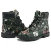 Heritage 6-Inch Boot „Schwarz mit Blumenmuster aus Nubukleder“