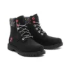 Heritage 6-Inch Boot „Schwarzes Nubukleder mit bunten Logos“