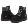 Heritage 6-Inch Boot „Schwarzes Nubukleder mit bunten Logos“