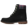 Heritage 6-Inch Boot „Schwarzes Nubukleder mit rosa-blaugrünem Karomuster“