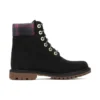 Heritage 6-Inch Boot „Schwarzes Nubukleder mit rosa-blaugrünem Karomuster“