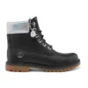 Heritage 6-Inch Boot „Schwarzes Vollnarbenleder mit silbernem Kragen“