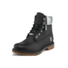 Heritage 6-Inch Boot „Schwarzes Vollnarbenleder mit silbernem Kragen“