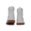 Heritage 6-Inch-Wasserdichte Stiefel „Hellgraues Vollnarbenleder mit silbernem Kragen“