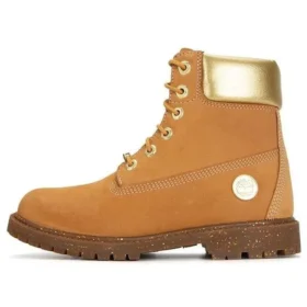 Heritage 6-Inch-Wasserdichte Stiefel „Weizen-Nubuk mit Gold“