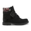 Heritage Cupsole Stiefel „Schwarzes Nubukleder mit Blumenmuster“