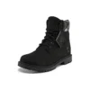 Heritage Cupsole Stiefel „Schwarzes Nubukleder mit Blumenmuster“
