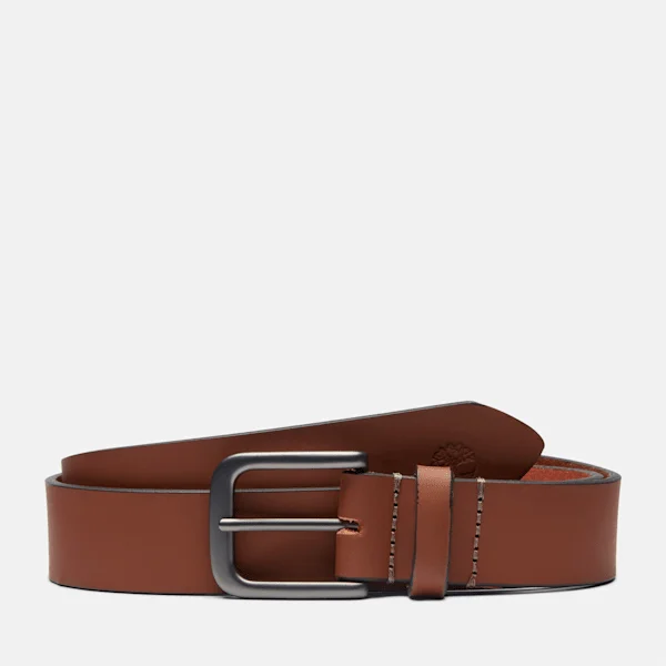 Herren 35 mm klassischer Jeansgürtel aus braunem Leder Herren 35 mm klassischer Jeansgürtel aus braunem Leder