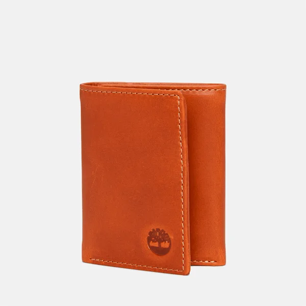 Herren-Brieftasche aus gewachstem Pull-up-Leder in Dreifach gefalteter Form Herren-Brieftasche aus gewachstem Pull-up-Leder in Dreifach gefalteter Form