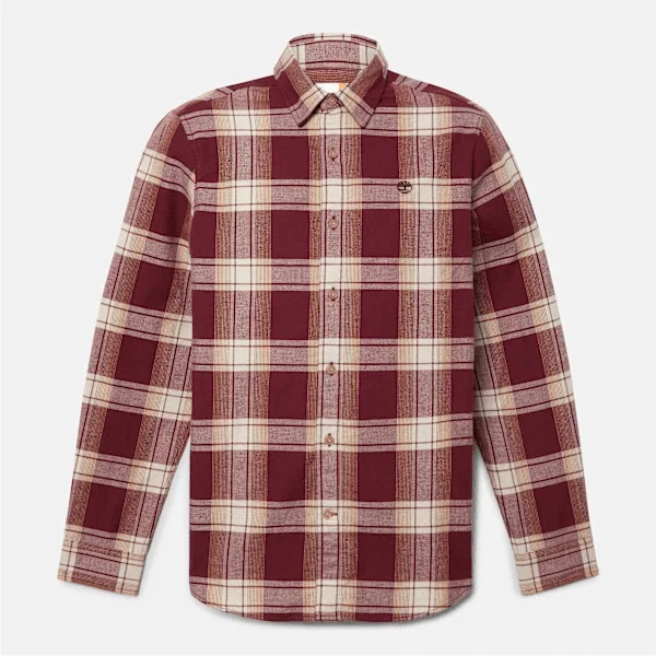 Herren-Flanell-Hemd mit Fischgrätenmuster Herren-Flanell-Hemd mit Fischgrätenmuster