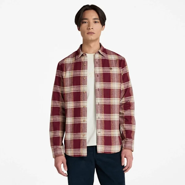 Herren-Flanell-Hemd mit Fischgrätenmuster Herren-Flanell-Hemd mit Fischgrätenmuster
