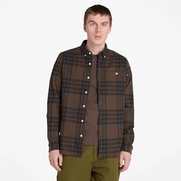 Herren-Flanell-Hemd mit Karomuster, mittelschwer Herren-Flanell-Hemd mit Karomuster, mittelschwer