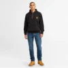 Herren-Hoodie mit kontrastfarbenen Nähten und Logo – Schwarz Herren-Hoodie mit kontrastfarbenen Nähten und Logo – Schwarz