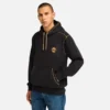 Herren-Hoodie mit kontrastfarbenen Nähten und Logo – Schwarz Herren-Hoodie mit kontrastfarbenen Nähten und Logo – Schwarz