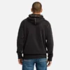 Herren-Hoodie mit kontrastfarbenen Nähten und Logo – Schwarz Herren-Hoodie mit kontrastfarbenen Nähten und Logo – Schwarz