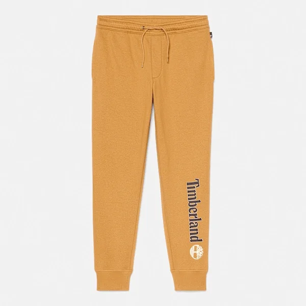 Herren-Jogginghose mit linearem Logo – Weizen-Stiefel Herren-Jogginghose mit linearem Logo – Weizen-Stiefel