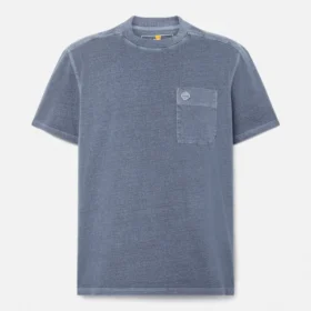 Herren-T-Shirt „Merrymack River“ mit Brusttasche, stückgefärbt