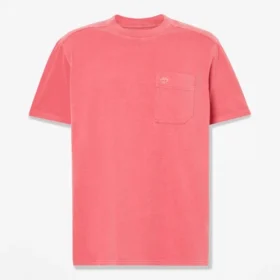 Herren-T-Shirt „Merrymack River“ mit Brusttasche, stückgefärbt